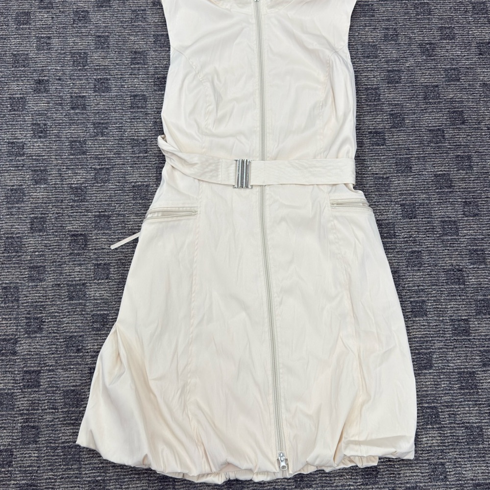 Linea Domani cream bubble‎ hem dress